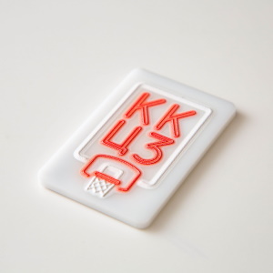 KK Crvena Zvezda magnet Magnetić plexi 3D print 104 neon svetli-1