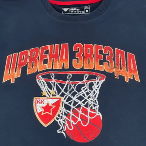 KK Crvena Zvezda dukserica Hood muški teget-1