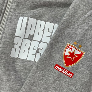 KK Crvena Zvezda dukserica Hood muški sivi-1